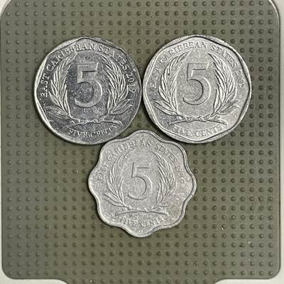 2026年第42场各国散币拍卖（总第192场） - 东加勒比5分3枚