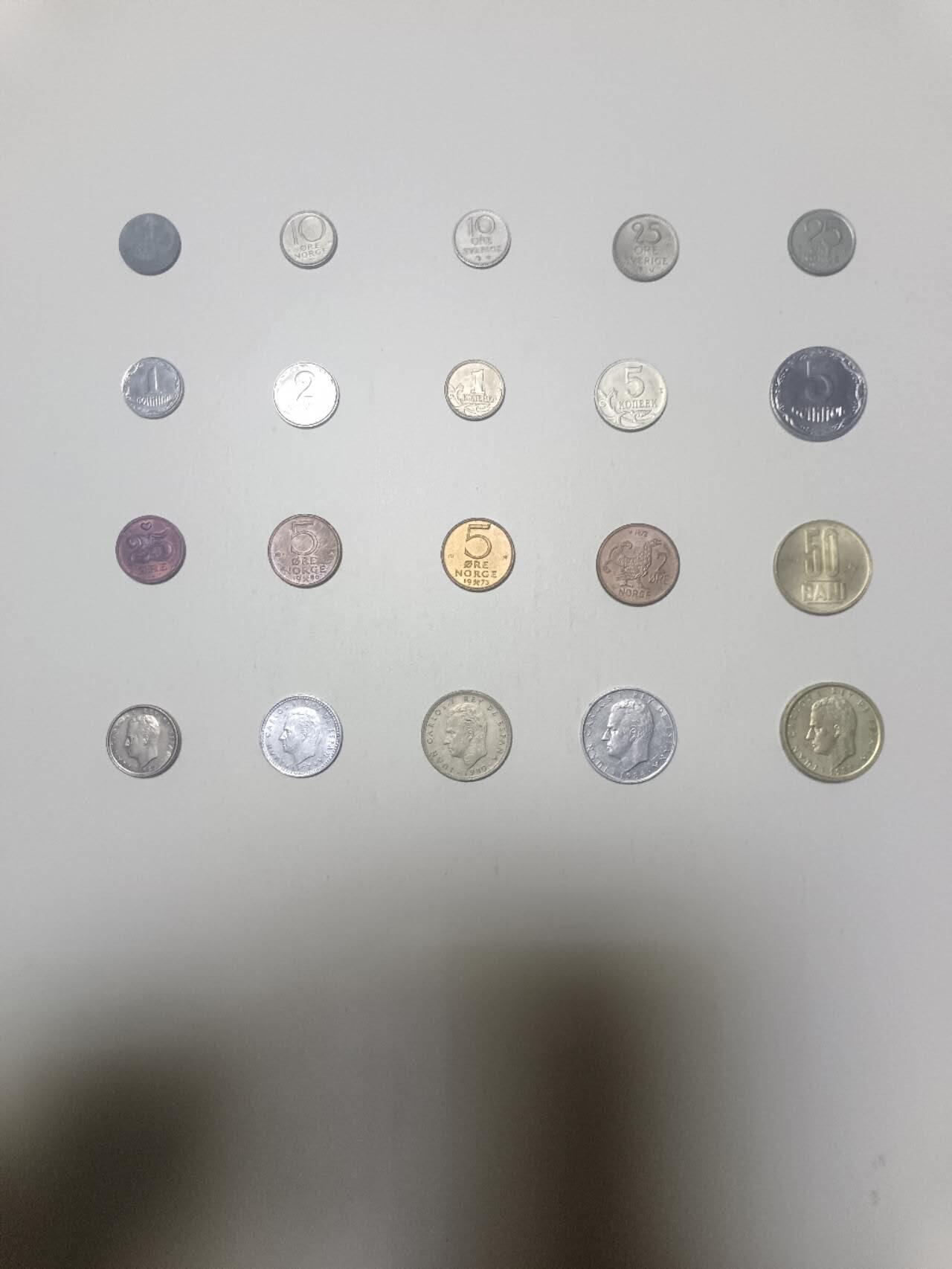 【20260412】非全新纸币和硬币第355场 欧洲国家20枚硬币