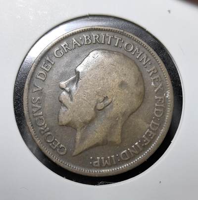 外国优质老铜币纪念币银币专场，周六晚上九点倒数截拍，满百包邮，周日发货,可寄存半年，喜欢朋友微信扫描二维码可直接参拍 - 英国1919 年1 便士铜币，乔治五世统治时期，是一战结束后英国本土核心流通辅币。背面的不列颠女神是英国海权与殖民霸权的象征，该币见证了一战后英国从战时经济转向和平发展、英帝国版图达到巅峰的历史阶段，是英国近代钱币收藏的经典品种。