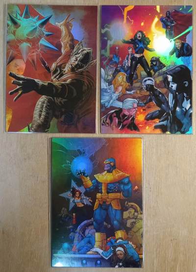 龙虎卡牌-八二场（满200元包邮，无佣金，每周六结拍，欢迎送拍） - 彩闪3张 美漫卡牌 漫威、DC超级英雄3张