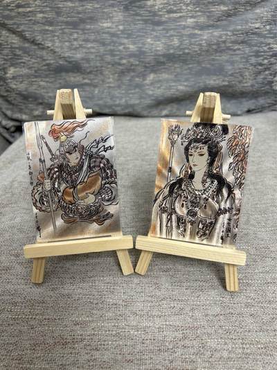 喜灰玩卡拍卖第七期，接拍品0佣金，欢迎送拍，释放现金流，让自己有资金可以购买更多喜欢的卡牌，让别的卡友能淘到更多心仪的卡牌 - 【限编】卡德曼 不二猿老师绘 赵云002/168编、女儿国王155/168编 一组两张 折光粗闪