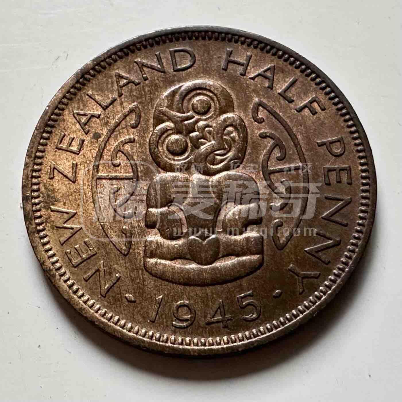 新西兰1945年半便士