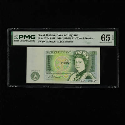 【亘邦集藏】第226期拍卖 - 1981-84年 英国1英镑 PMG 65EPQ DX41 209526