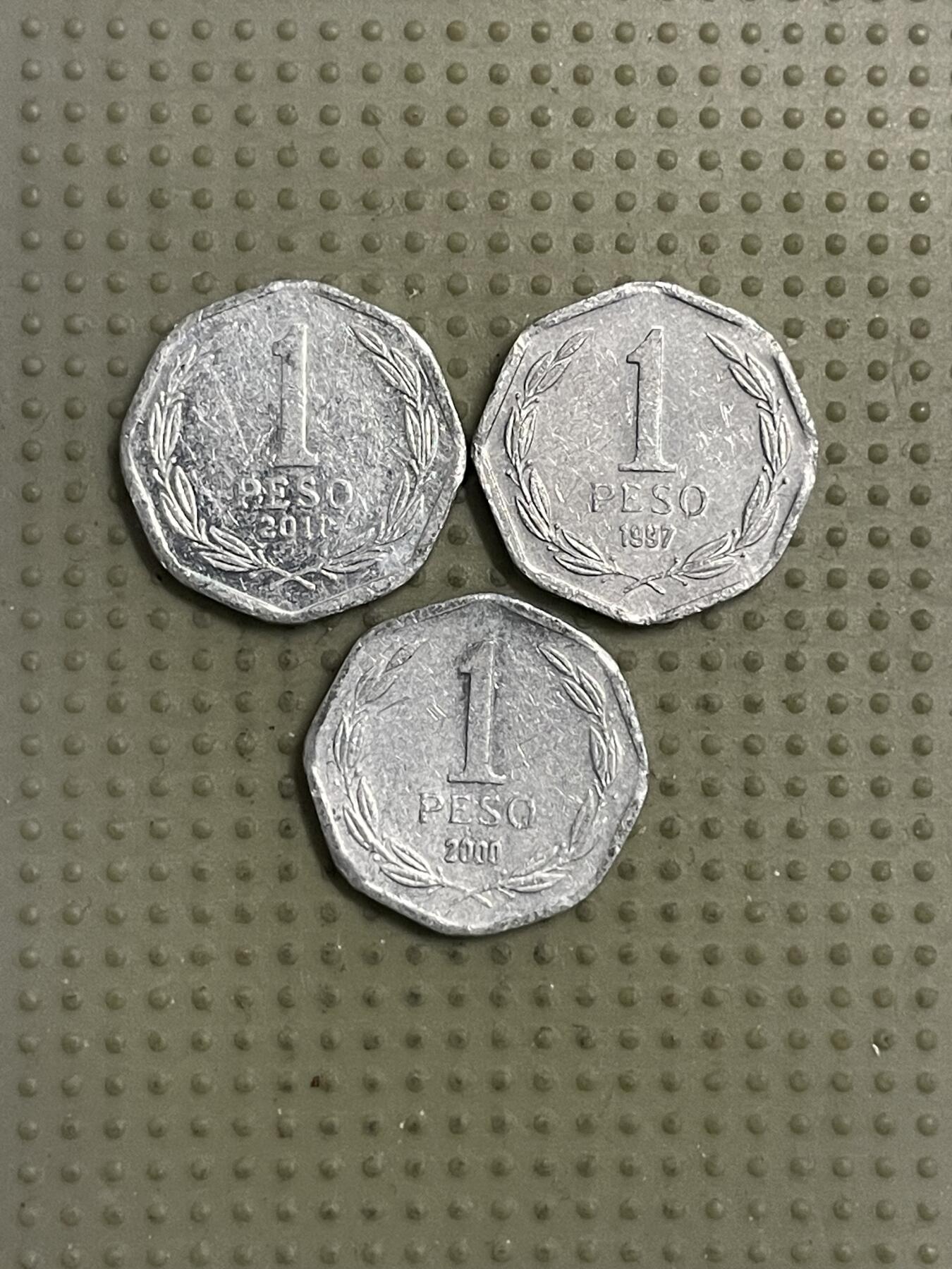 2026年第42场各国散币拍卖（总第192场） 智利1比索铝币3枚