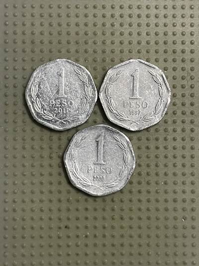 2026年第42场各国散币拍卖（总第192场） - 智利1比索铝币3枚