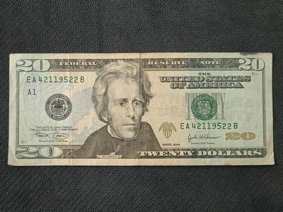 【游宝包邮场】丙午马年第21期 首季收官场 - 美国20美元 2004年 A-里士满 流通品相