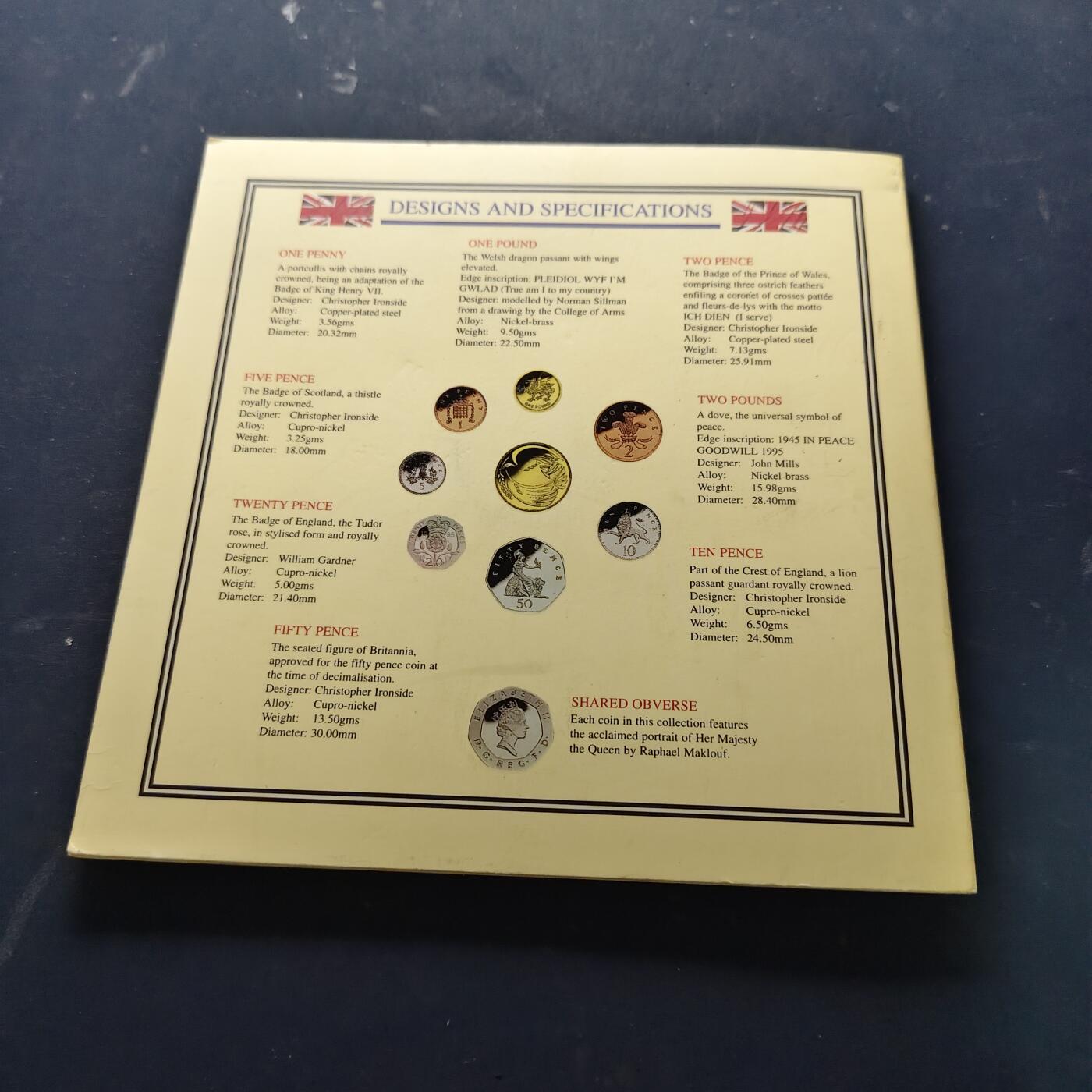 【全场包邮】纯粹捡漏拍521场 英国官方封装套币3套一组-1982年封装（无外壳）+1982年封装+1995年封装含联合国2镑