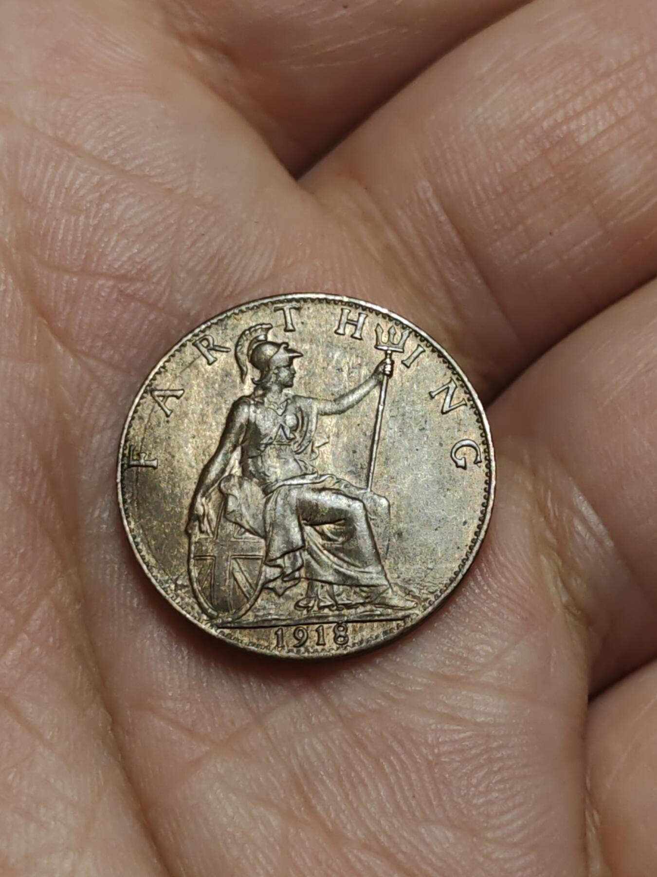 2026年第四十三场(总第二百一十二场）外国好品散币场(免佣金) 好品–英国🇬🇧1918年1法新(乔治五世第二版首发年)