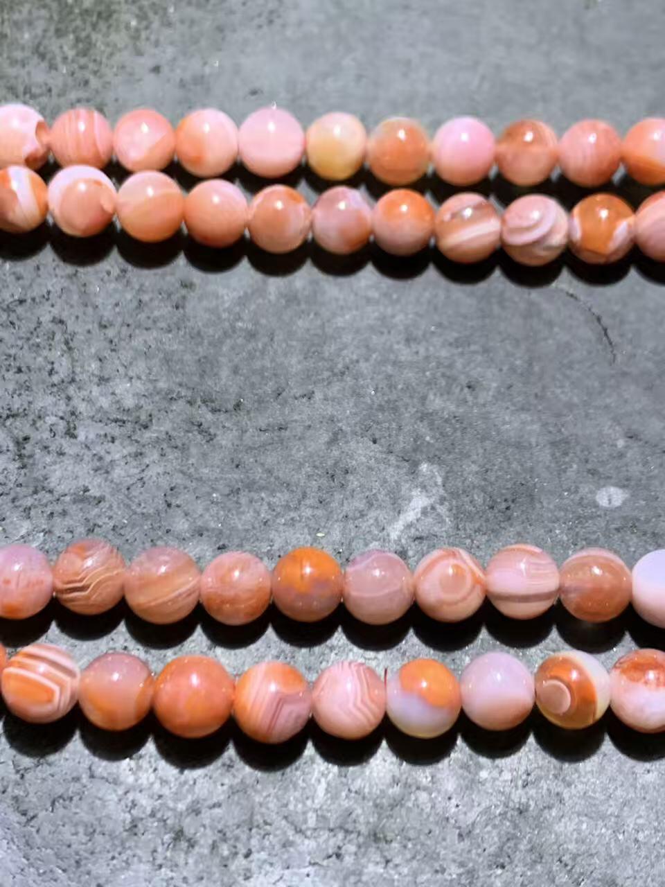 精美红白川料南红玛瑙多圈手串一条