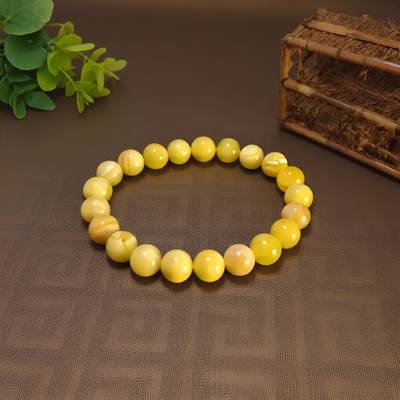 碧月说宝 君子怀瑾·当代和田玉清风专场(八) - 俄白花蜜蜡手串