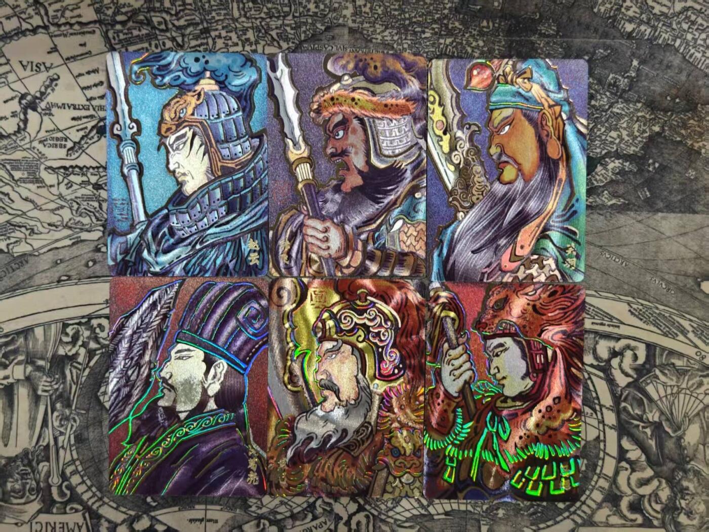 龙虎卡牌-八二场（满200元包邮，无佣金，每周六结拍，欢迎送拍） 冷烫粗闪6张 超吉梦 大真 - 五虎上将&诸葛亮