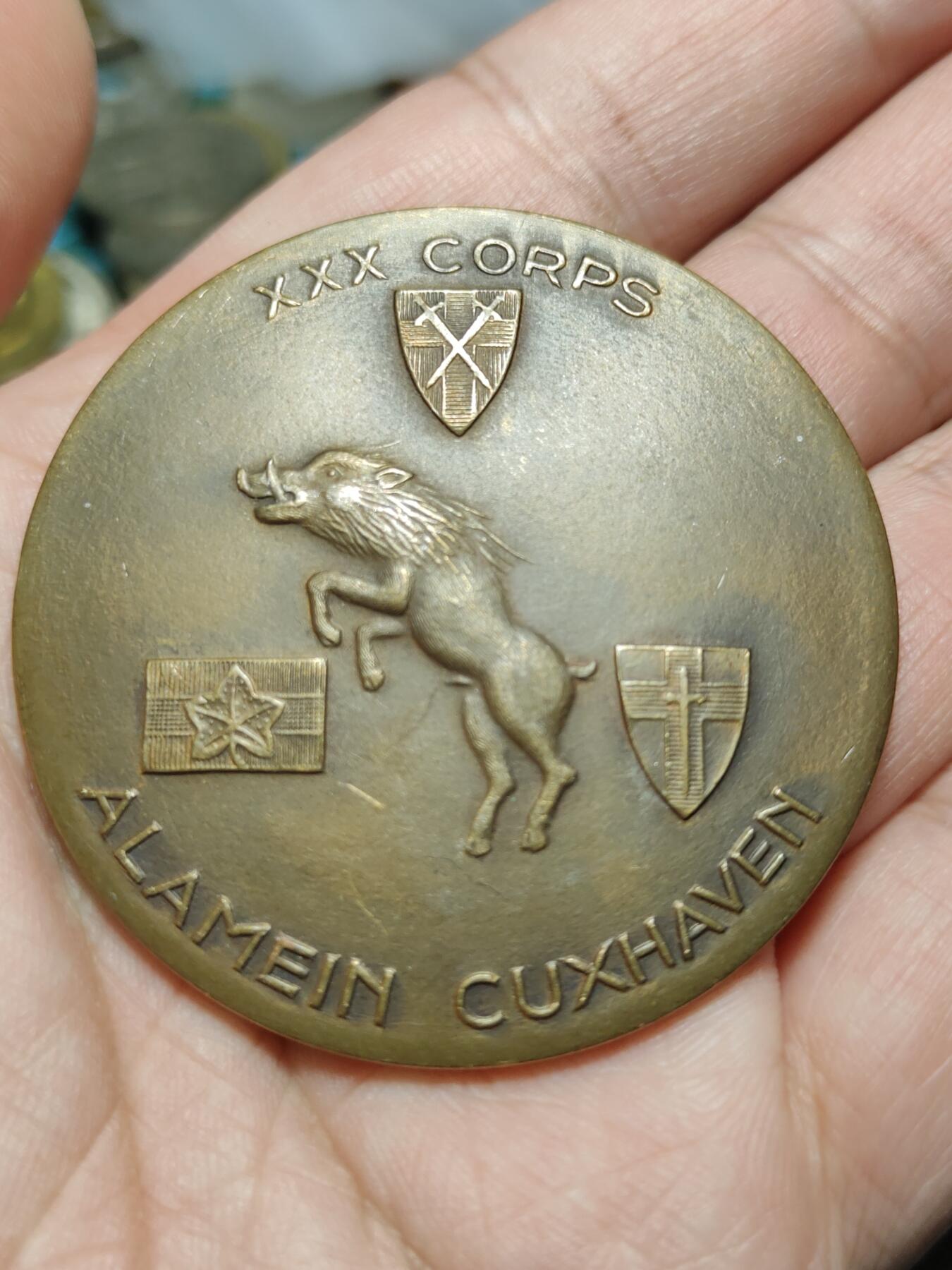 2026年第四十三场(总第二百一十二场）外国好品散币场(免佣金) 1944-1945年二战英国第30军西线作战胜利纪念章，记录了从诺曼底登陆到攻入德国的完整西线战役历程，Numista 稀有度100