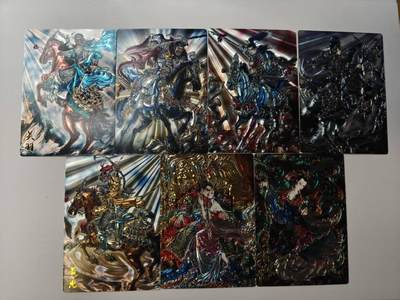 龙虎卡牌-八二场（满200元包邮，无佣金，每周六结拍，欢迎送拍） - 光刻7张 齐卡文化 梓墨三国五虎上将 一套 (五虎上将&吕布貂蝉&心染甄宓)