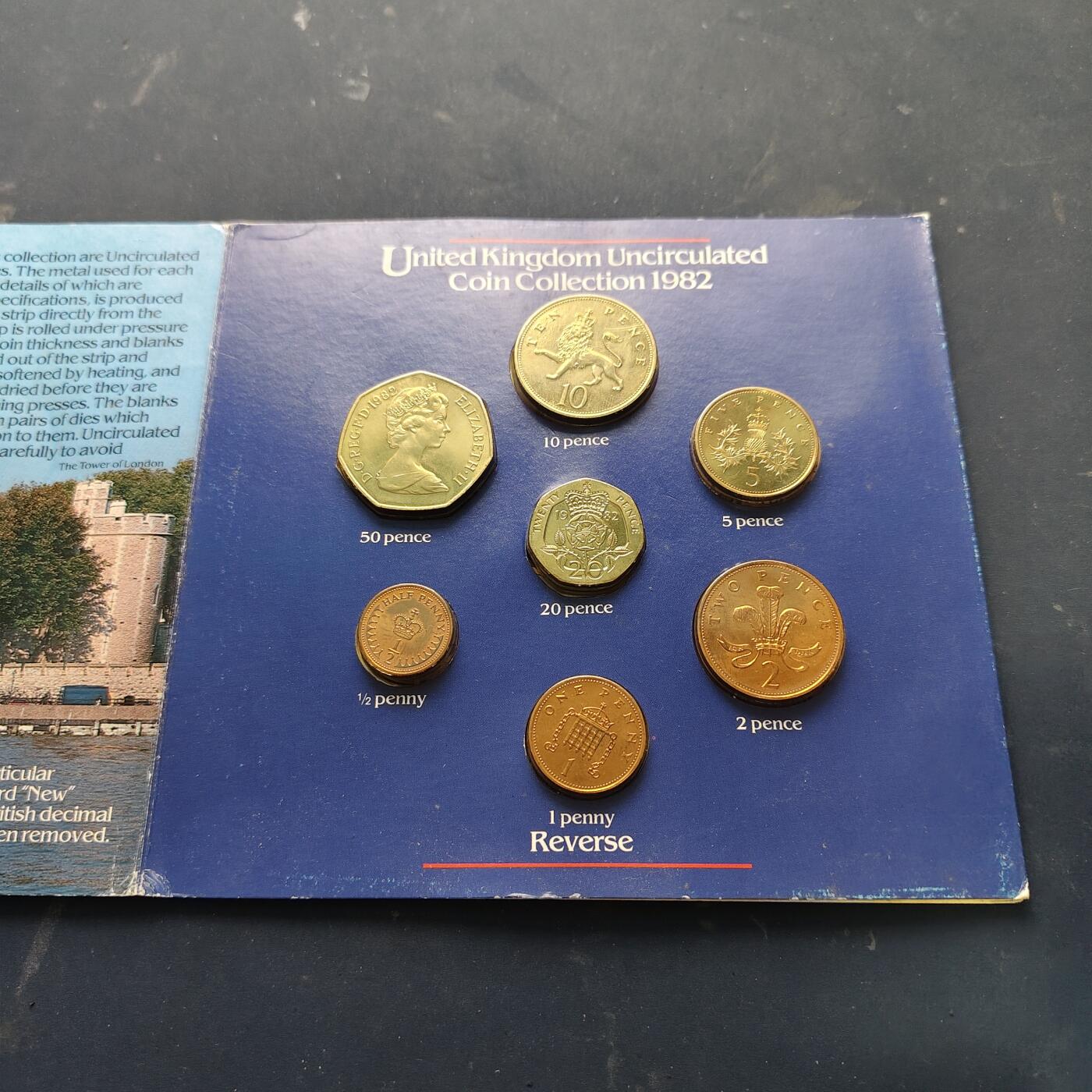 【全场包邮】纯粹捡漏拍521场 英国官方封装套币3套一组-1982年封装（无外壳）+1982年封装+1995年封装含联合国2镑