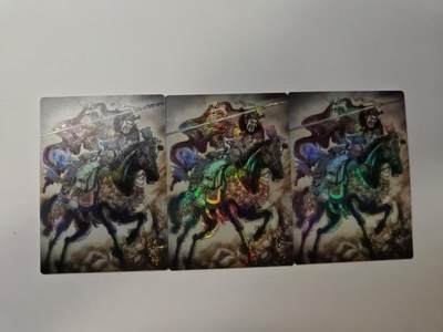 龙虎卡牌-八二场（满200元包邮，无佣金，每周六结拍，欢迎送拍） - 彩闪3张  齐卡文化  梓墨 - 五虎将张飞 三宫