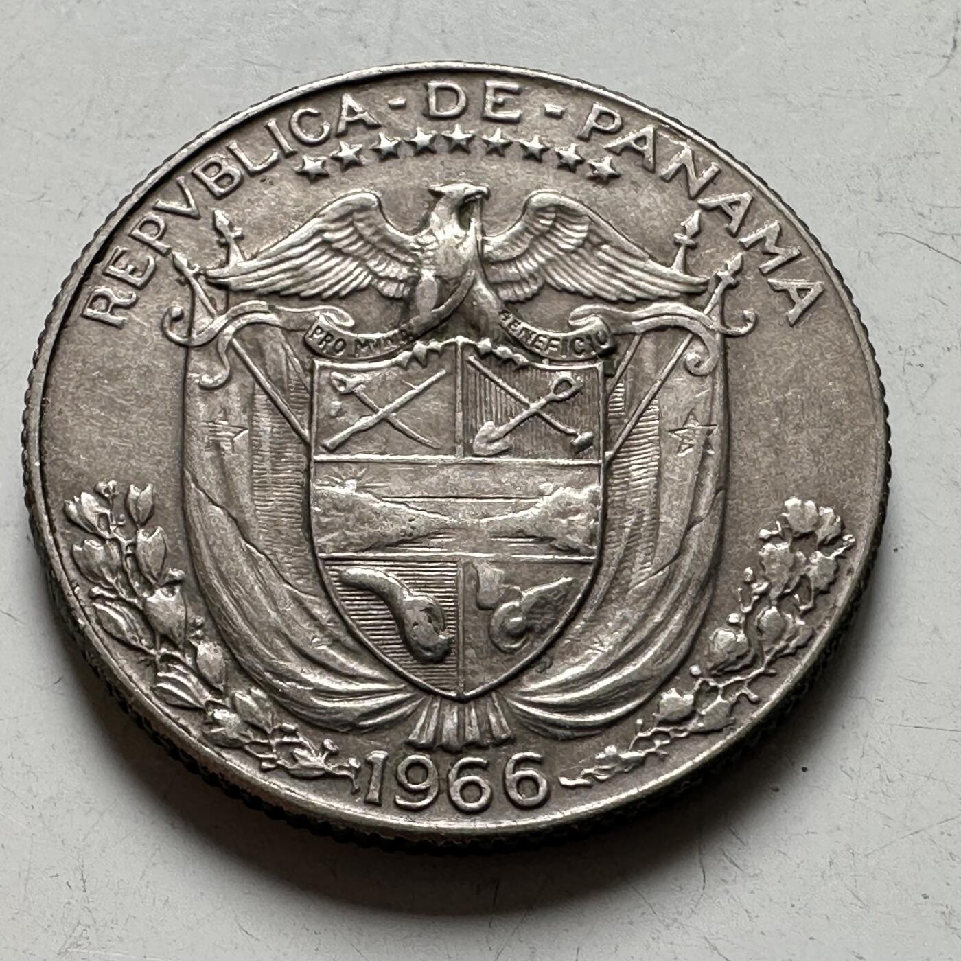 🌹外币初藏🌹🐯2026年第40场   每周二四六晚8️⃣点 世界钱币 巴拿马 1966年 1/4巴波亚 