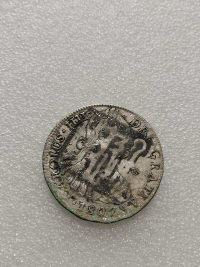 天下钱庄专场欢迎参拍 - 墨戳卡四老双柱银币