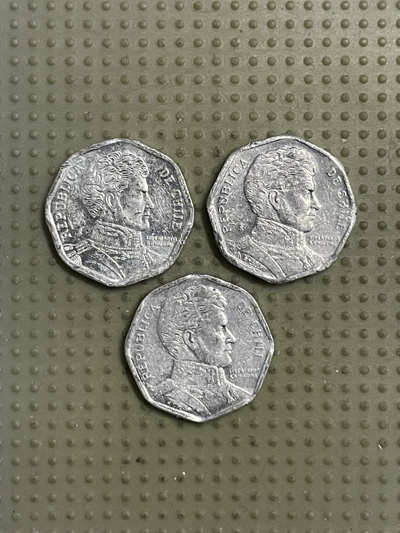 2026年第42场各国散币拍卖（总第192场） 智利1比索铝币3枚