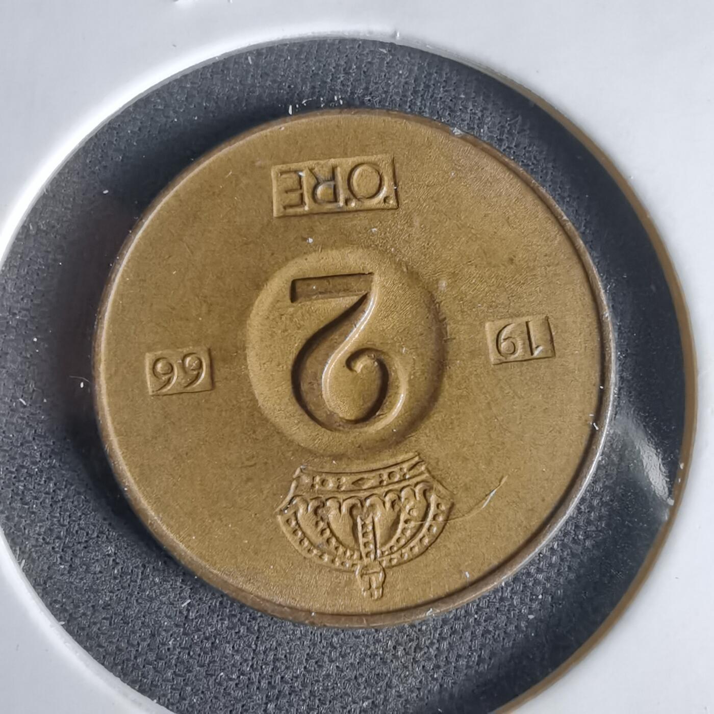 沼泽如烟--第1047场 瑞典1966年2欧尔