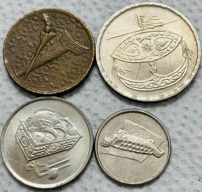 文馨钱币收藏第 299 场，长期接代拍业务 - 带光好品马来西亚民俗版 4 枚套