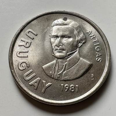 🌹外币初藏🌹🐯2026年第40场   每周二四六晚8️⃣点 世界钱币 - 乌拉圭1981年10比索 a