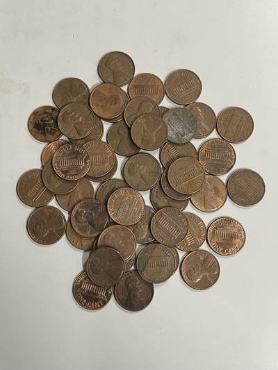 2026年第42场各国散币拍卖（总第192场） - 美国1959-1982年林肯纪念堂1美分铜币50枚