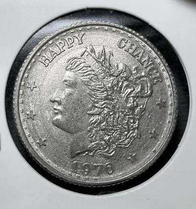 外国优质老铜币纪念币银币专场，周六晚上九点倒数截拍，满百包邮，周日发货,可寄存半年，喜欢朋友微信扫描二维码可直接参拍 - 美国环球销售公司1976 年摩根头像纪念代币