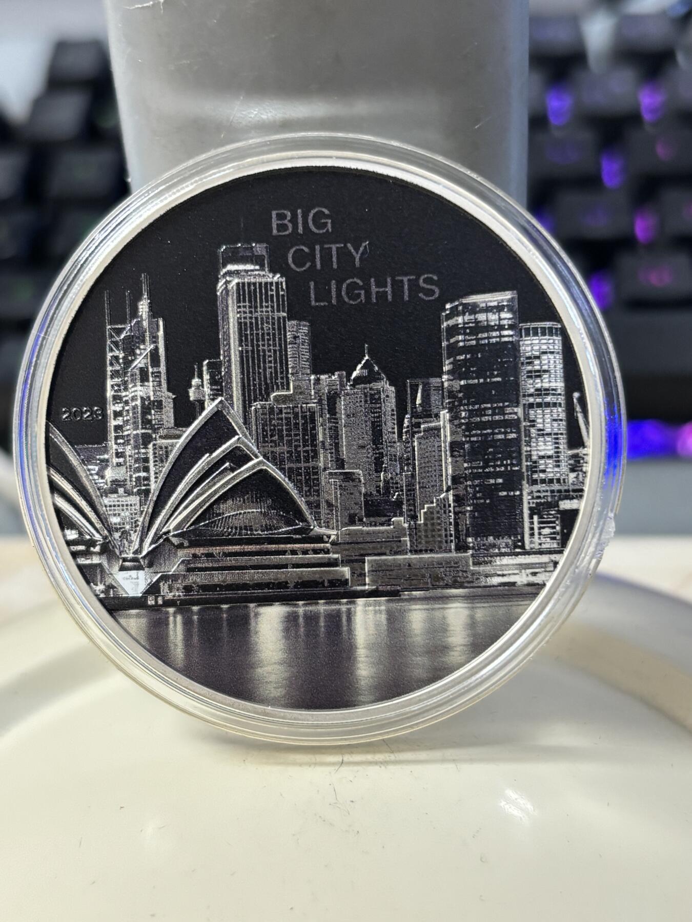 第197期拍卖 库克2023年城市之光系列澳洲悉尼1盎司纪念银币，999银，发行2023枚
