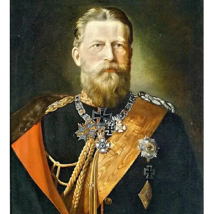 【艺术】德国艺术大章 腓特烈三世+三皇之年+鹰徽 高浮雕精制彩色超大镀金章 70MM 120克