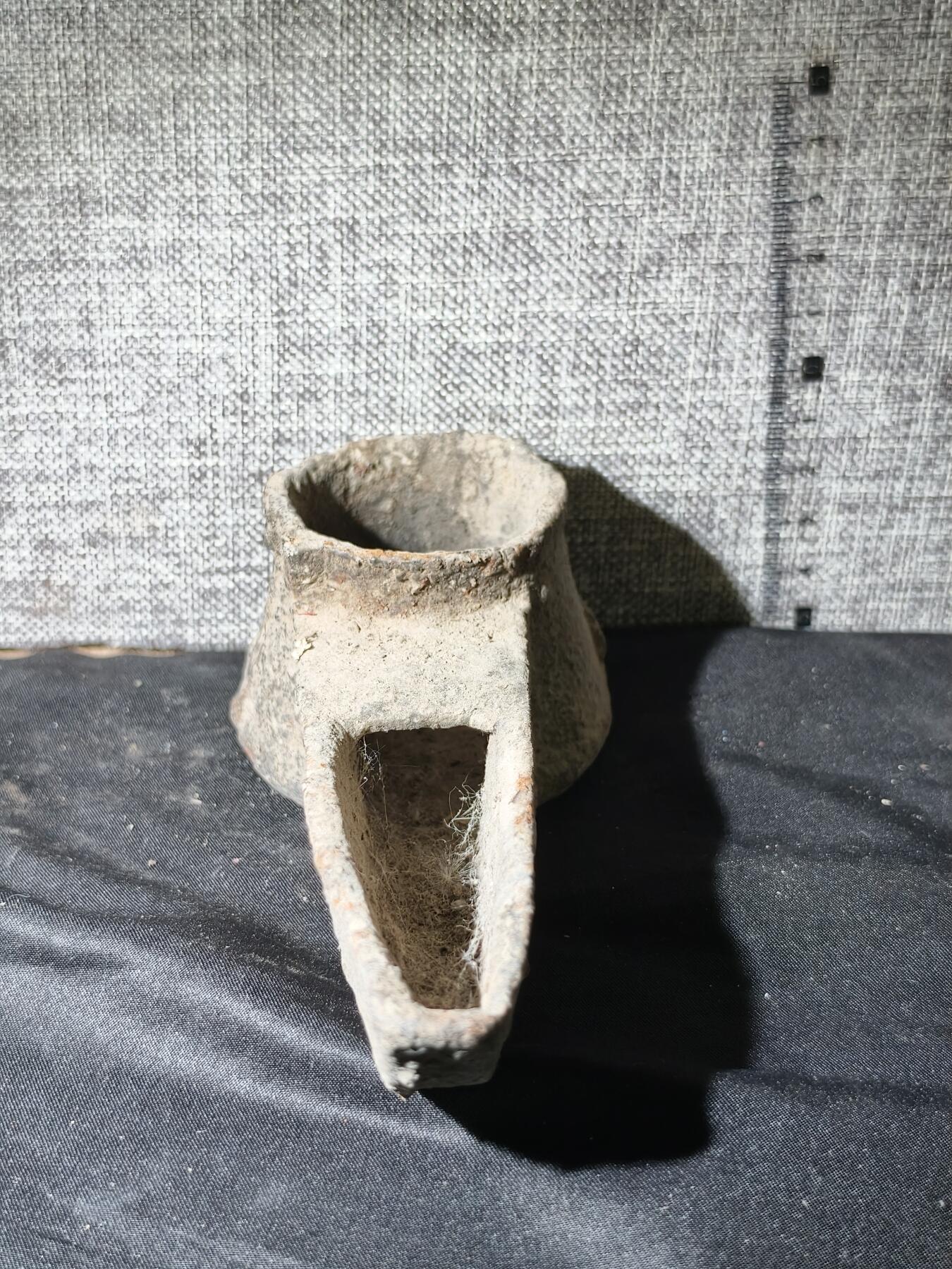 125期新疆红钱粟特钱币丝路钱币专场 新疆清代传世铁油灯