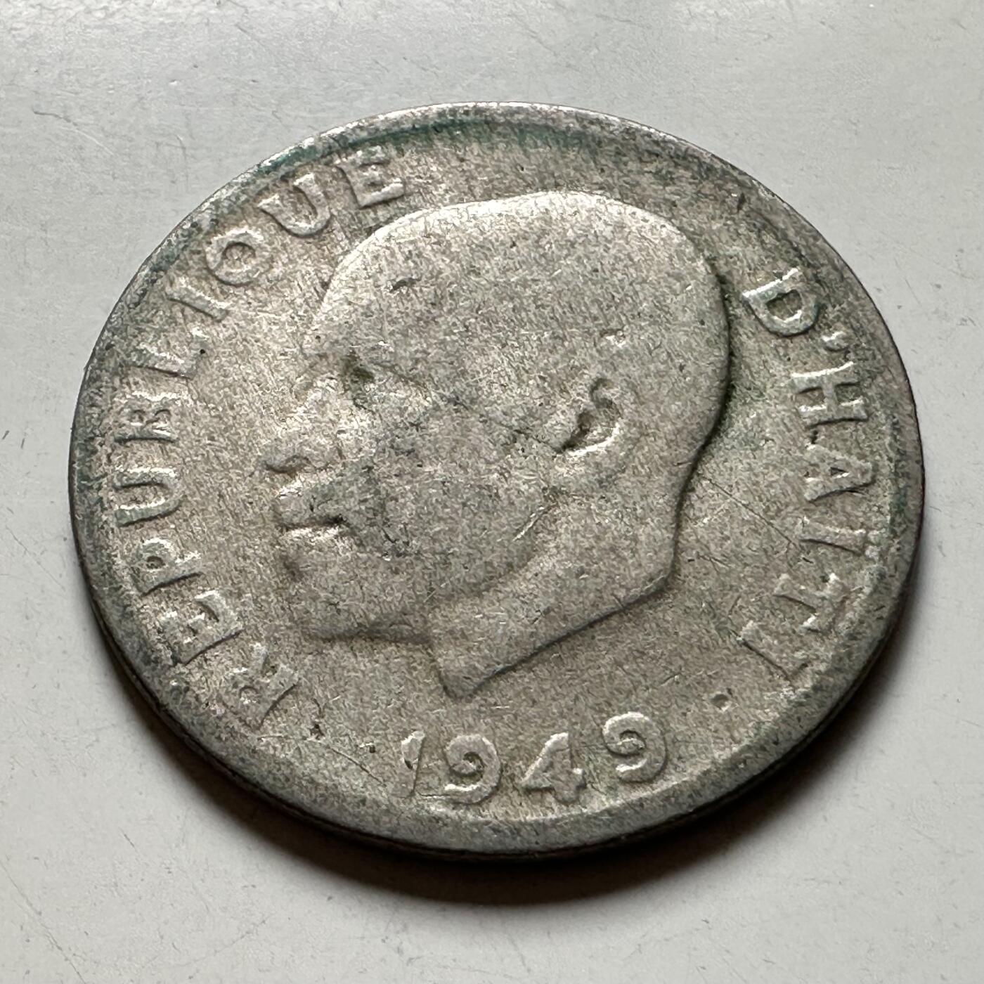 🌹外币初藏🌹🐯2026年第40场   每周二四六晚8️⃣点 世界钱币 海地 1949年 迪马瑟·埃斯蒂梅 10分