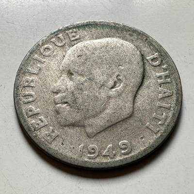 🌹外币初藏🌹🐯2026年第40场   每周二四六晚8️⃣点 世界钱币 - 海地 1949年 迪马瑟·埃斯蒂梅 10分