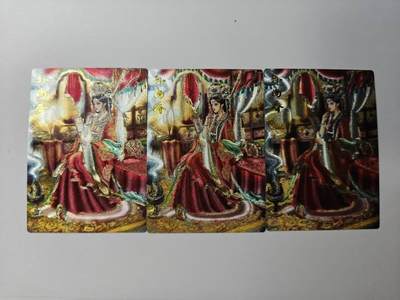 龙虎卡牌-八二场（满200元包邮，无佣金，每周六结拍，欢迎送拍） - 半粗3张  齐卡文化 梓墨 - 孙尚香 三宫