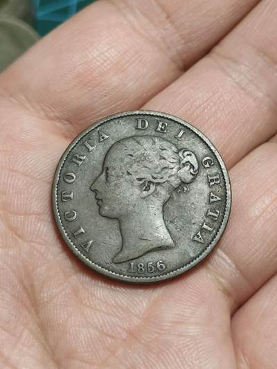 2026年第四十三场(总第二百一十二场）外国好品散币场(免佣金) - 英国🇬🇧1856年半便士(维多利亚女王青年束发)