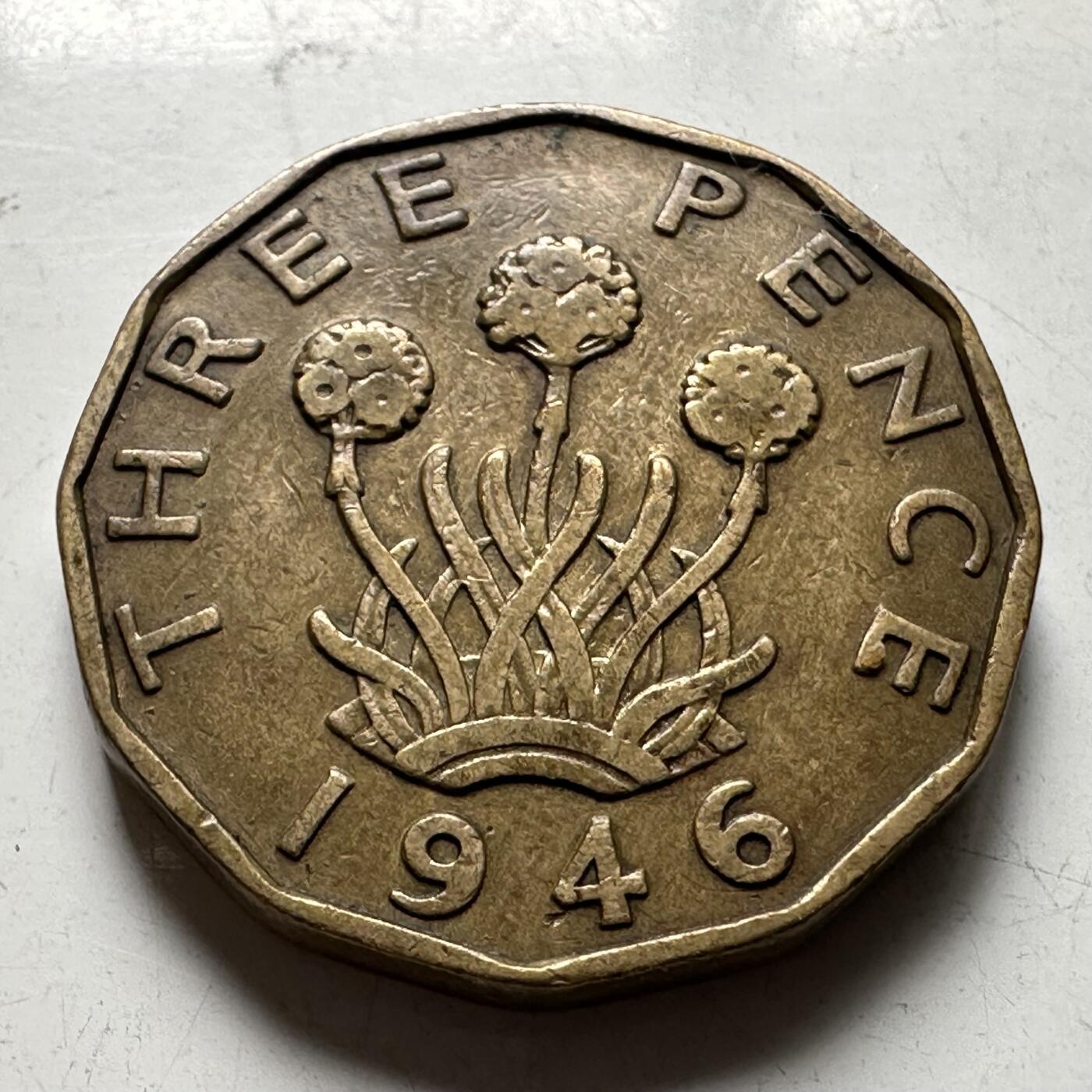 🌹外币初藏🌹🐯2026年第40场   每周二四六晚8️⃣点 世界钱币 英国1946年 3便士 特年