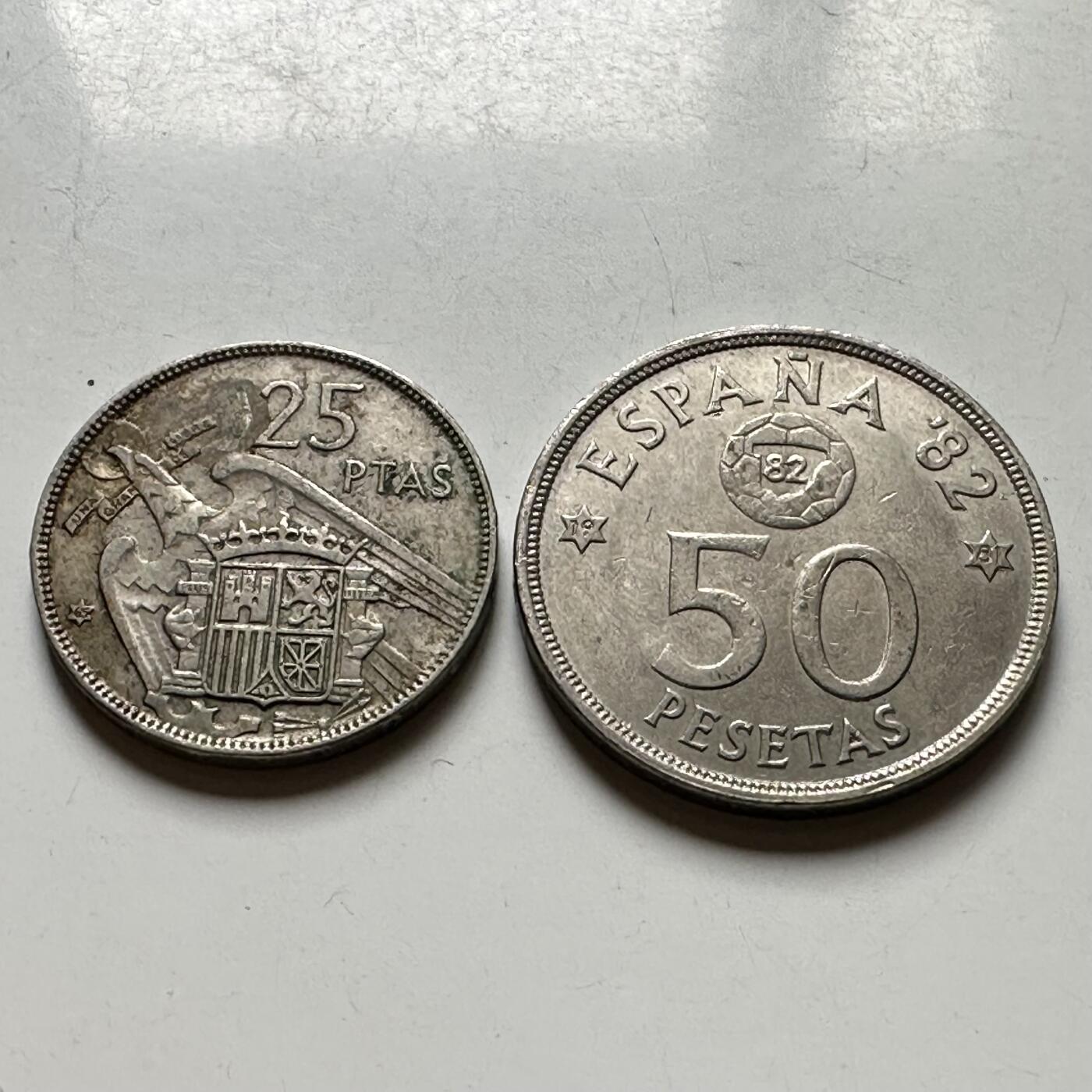 🌹外币初藏🌹🐯2026年第40场   每周二四六晚8️⃣点 世界钱币 西班牙两枚