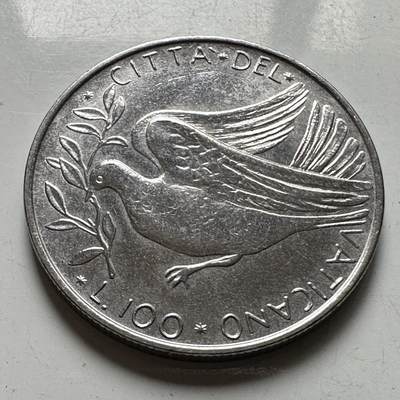 🌹外币初藏🌹🐯2026年第40场   每周二四六晚8️⃣点 世界钱币 - 梵蒂冈1972年100里拉