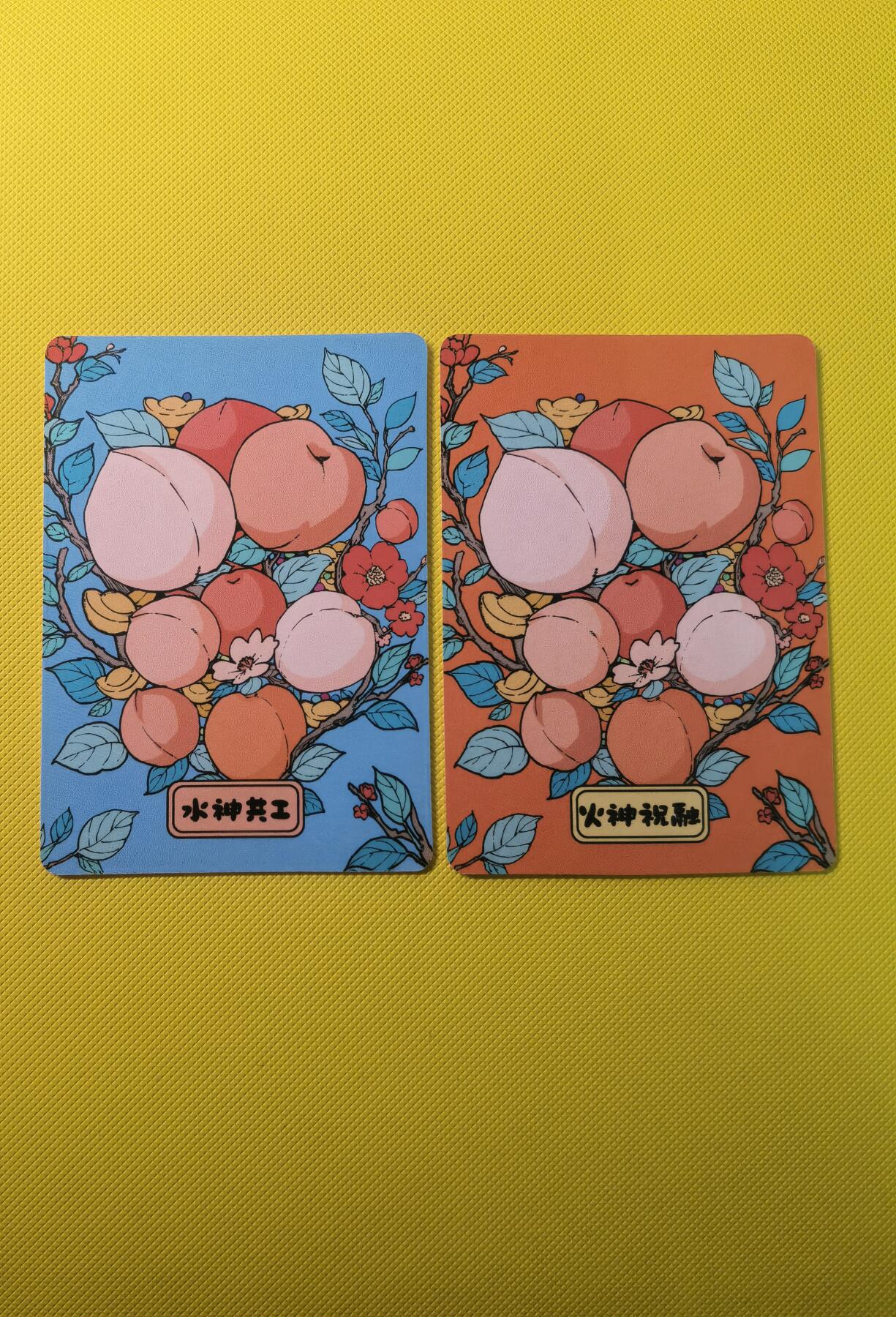 蜂潮卡牌  拍卖001期  小花瓣专场（4月10日  21点  截拍） 小花瓣艺术文创  火神水神（棉卡）  王母娘娘/天妃娘娘/花神/火神祝融/水神共工（彩闪）