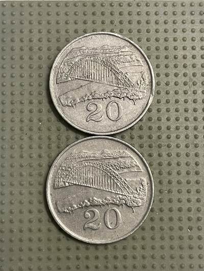 2026年第42场各国散币拍卖（总第192场） - 津巴布韦20分2枚