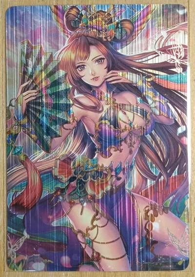 龙虎卡牌-八二场（满200元包邮，无佣金，每周六结拍，欢迎送拍） - 竖纹金属拉丝彩闪 花好春晓系列 貂蝉