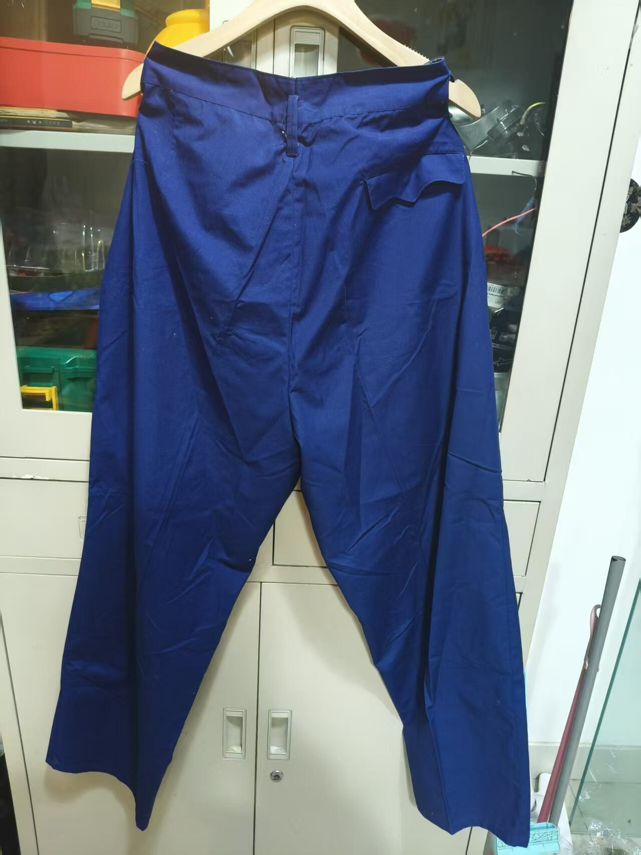 云宸嘉赏-勋臻佳藏四月精品甄选场次（低佣 一元一手） 十年时期 老式棉布兰色人民服裤子 可做COS小王等名人款式 全新未穿未下水 约175-180体态适中可穿着