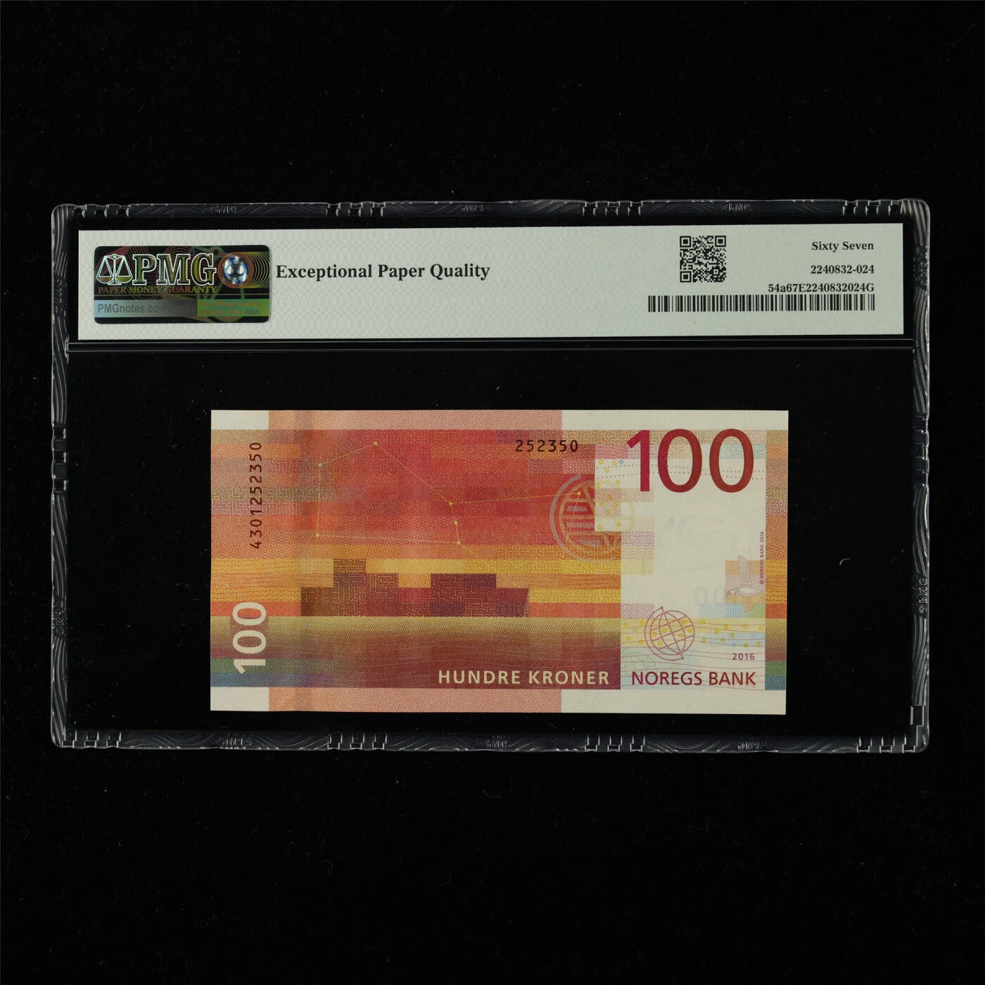 【亘邦集藏】第226期拍卖 2016年 挪威100克朗 PMG 67EPQ 4301252350
