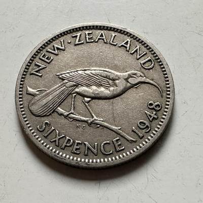 🌹外币初藏🌹🐯2026年第40场   每周二四六晚8️⃣点 世界钱币 - 新西兰1948年六便士