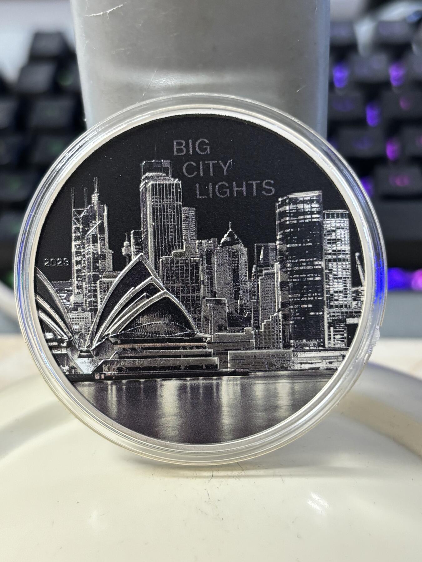 第197期拍卖 库克2023年城市之光系列澳洲悉尼1盎司纪念银币，999银，发行2023枚