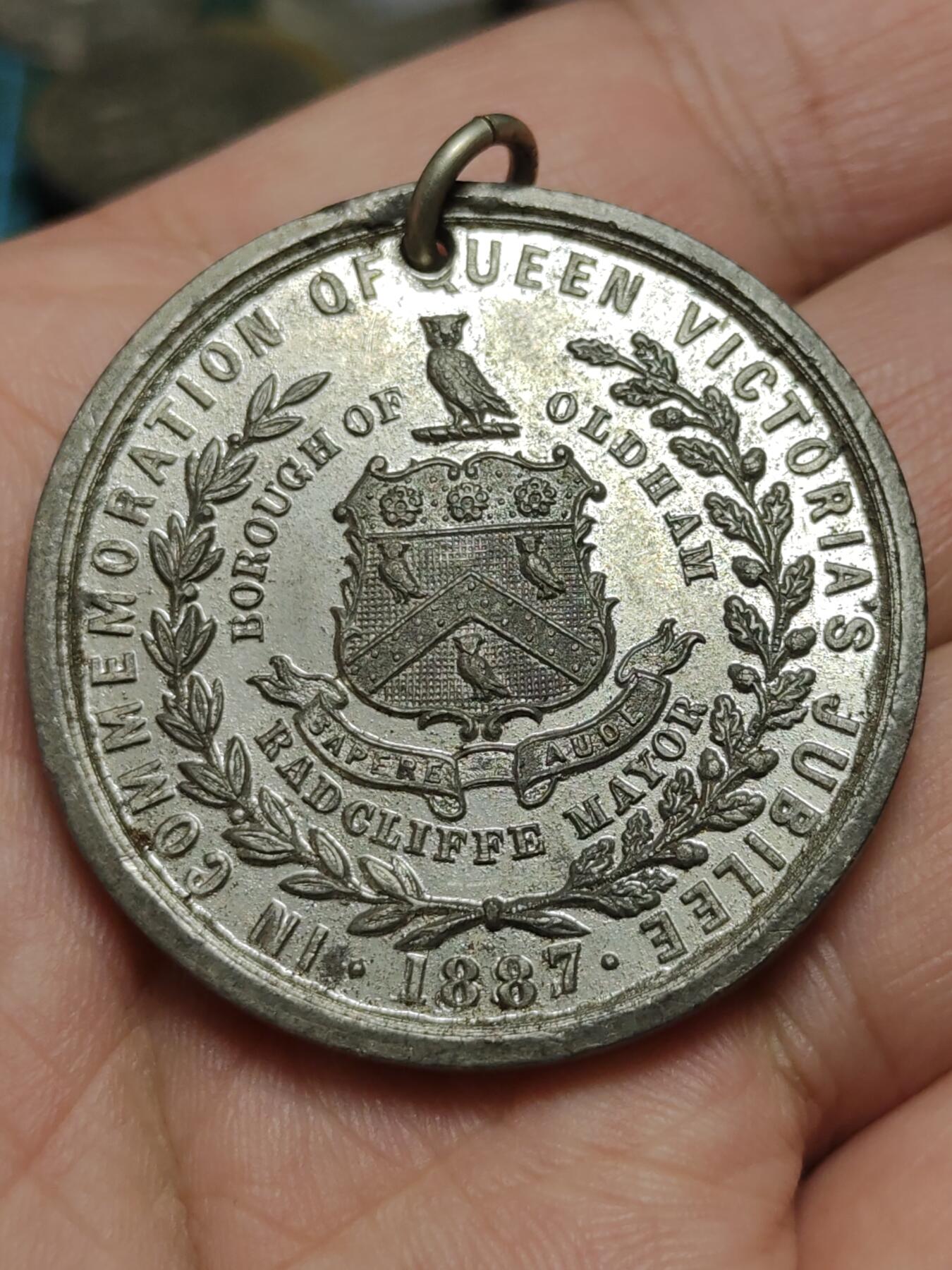 2026年第四十三场(总第二百一十二场）外国好品散币场(免佣金) 英国🇬🇧1887年奥尔德姆市版维多利亚女王登基50周年金禧纪念章，Numista 稀有度100