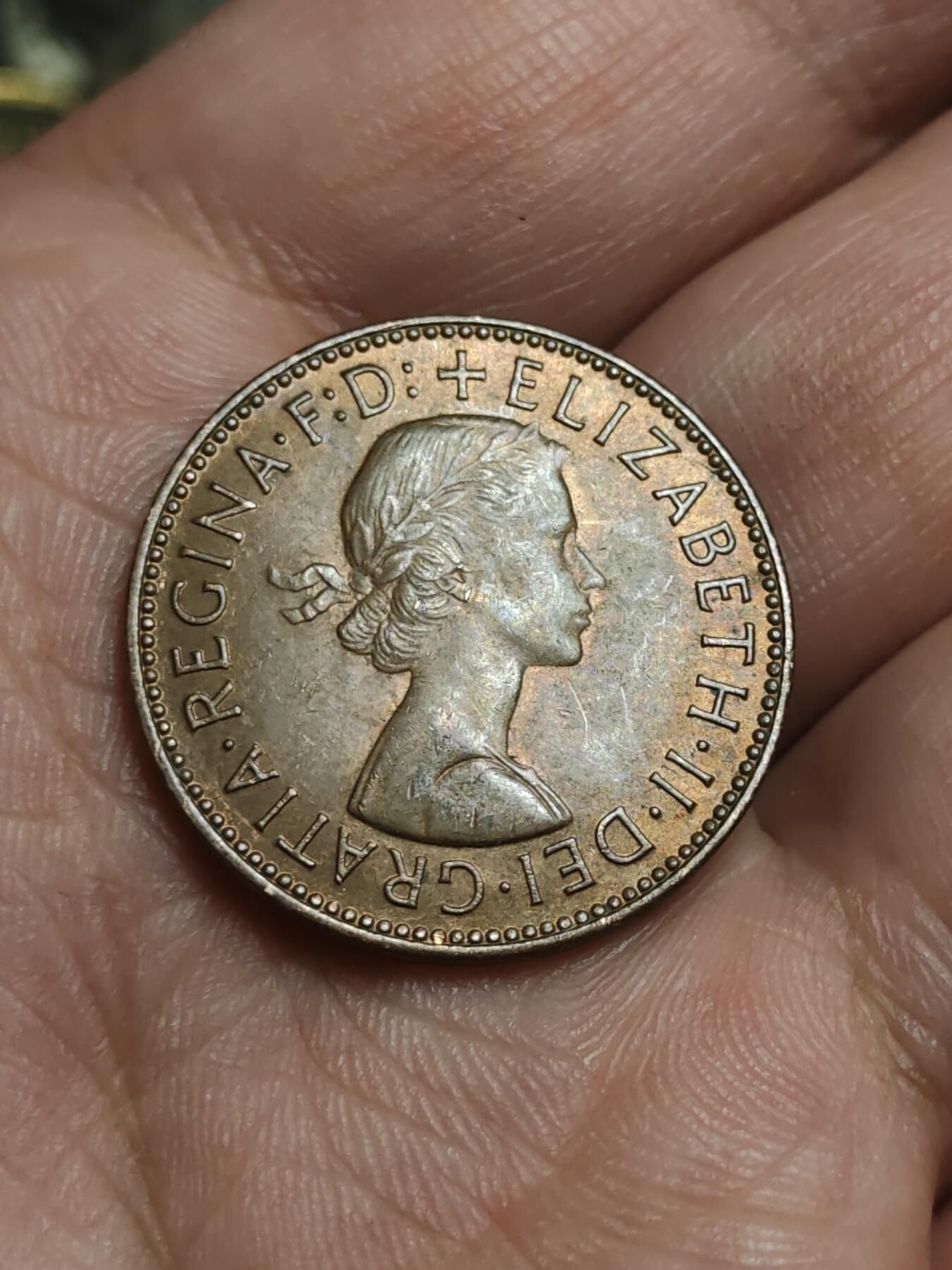 2026年第四十三场(总第二百一十二场）外国好品散币场(免佣金) 英国🇬🇧1967年半便士(伊丽莎白二世青年桂冠第二版，普制币关门年)