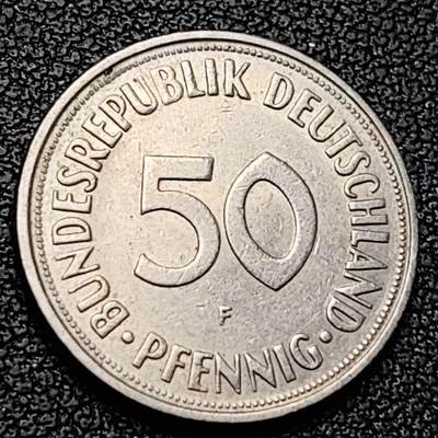 泉币菌-第223场-拍品多 请提前出价(工作原因  发货比较迟缓 已在拍卖规则里面说明 望理解) - 20mm 联邦德国50芬尼 F版 种植橡树 1950年