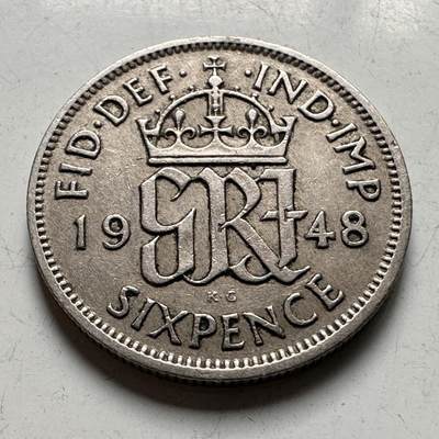 🌹外币初藏🌹🐯2026年第40场   每周二四六晚8️⃣点 世界钱币 - 英国1948年 6便士