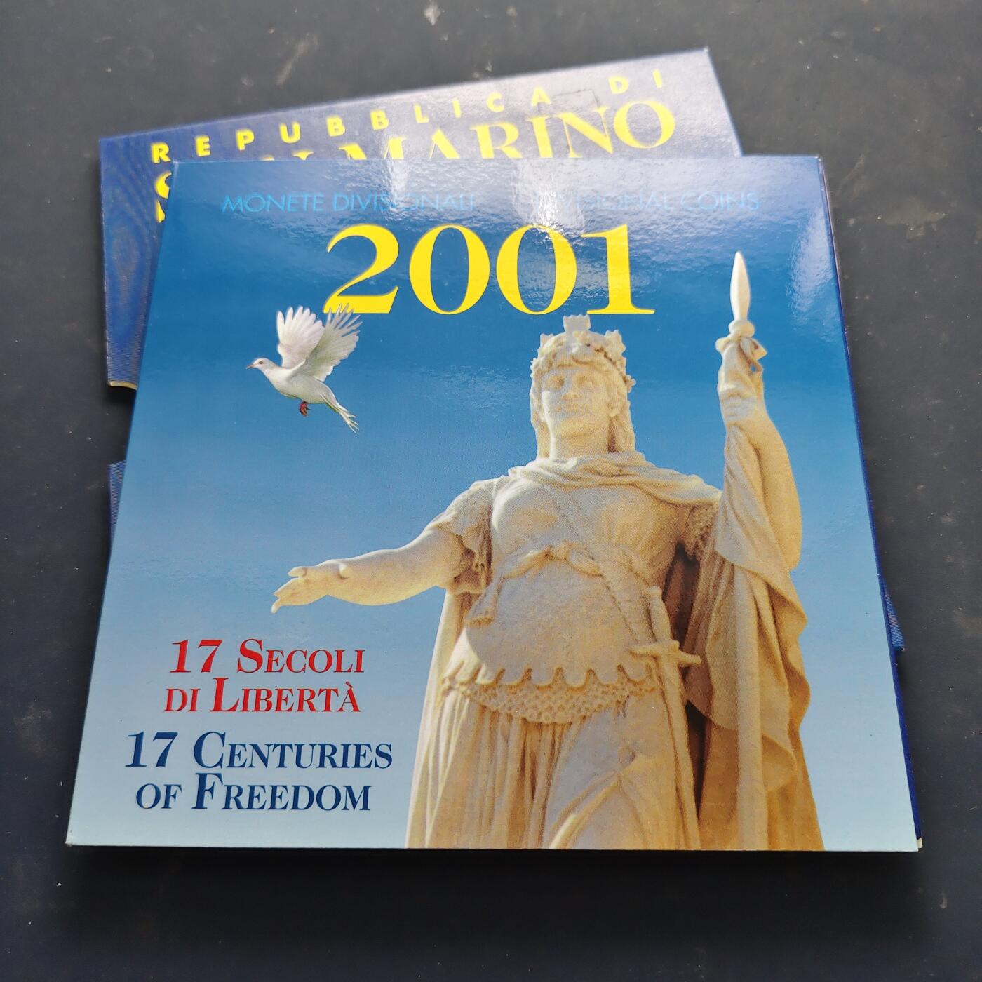 【全场包邮】纯粹捡漏拍521场 意大利+圣马力诺官方封装套币3套一组-意大利1999年10枚套（无银币）+圣马力诺2000年7枚套（无银币）+圣马力诺2001年7枚套币（无银币）