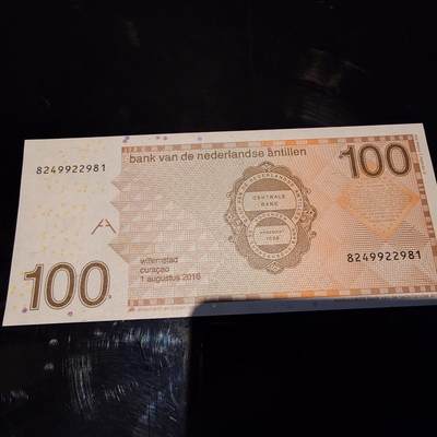 世界钱币～微拍第245期暨2026年第26期  新货卖剩品种部分上架提供选购 - 2016年荷属安地列斯群岛100盾 全新绝品尾号981